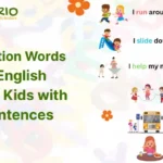 100 Action Words in English for Kids with Sentences